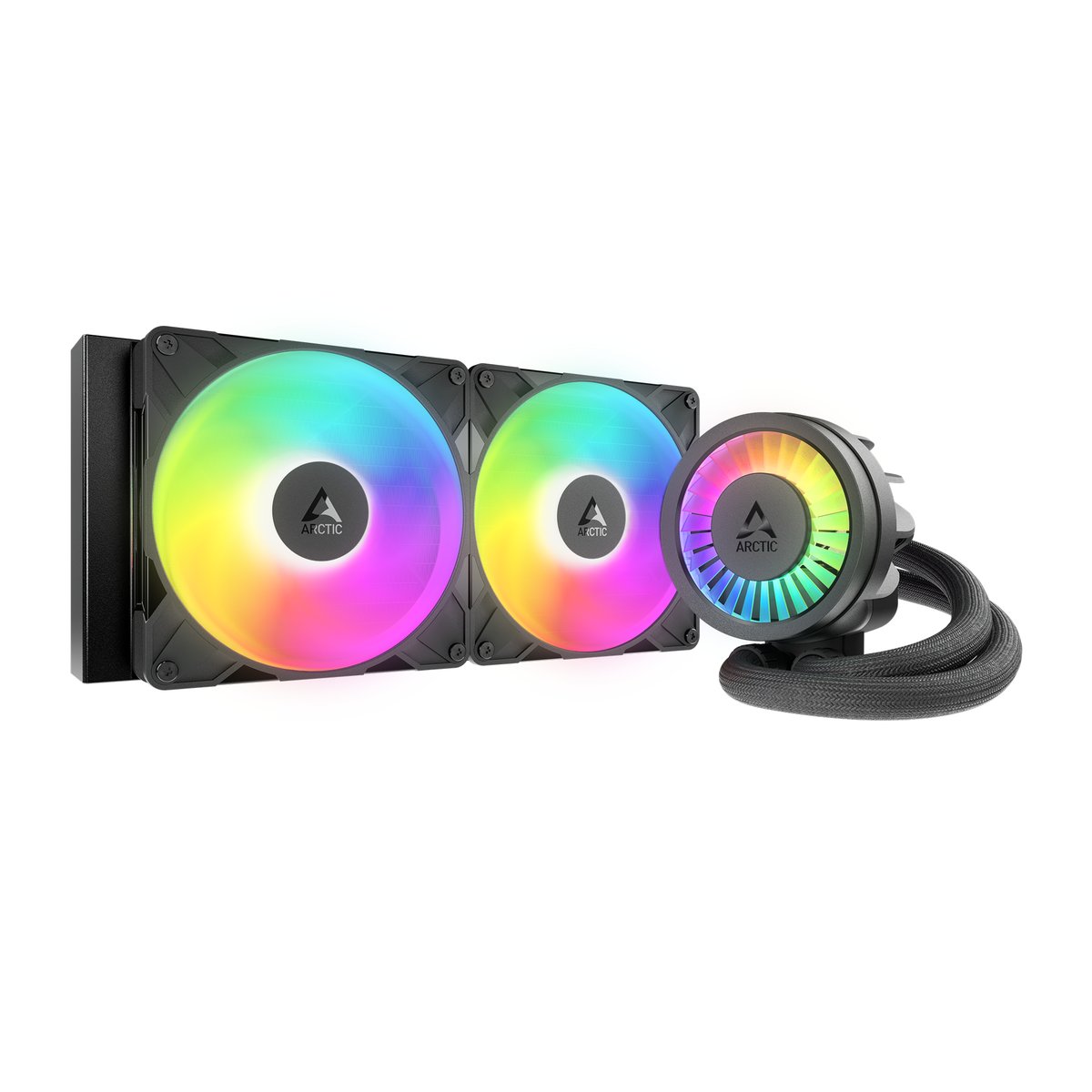 ARCTIC Liquid Freezer III Pro 280 A-RGB all-in-one liquid CPU cooler with radiator, two fans and pump block